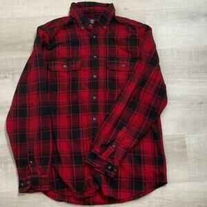 George Mens Relaxed Fit Button up Long Sleeve Flannel Shirt Large Tall